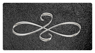 DSC700 601 SL SH BK Silver Scroll Shimmer Black Background